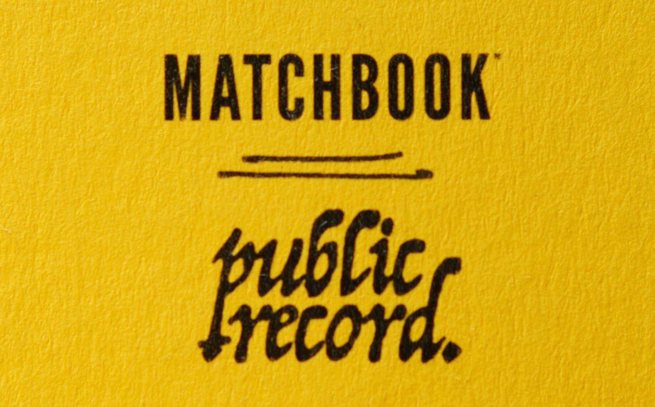 MATCHBOOK x Public Record